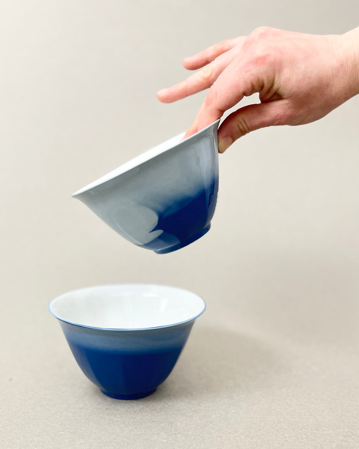 Bol à café au lait en porcelaine - "Matins éternels" - Point du jour