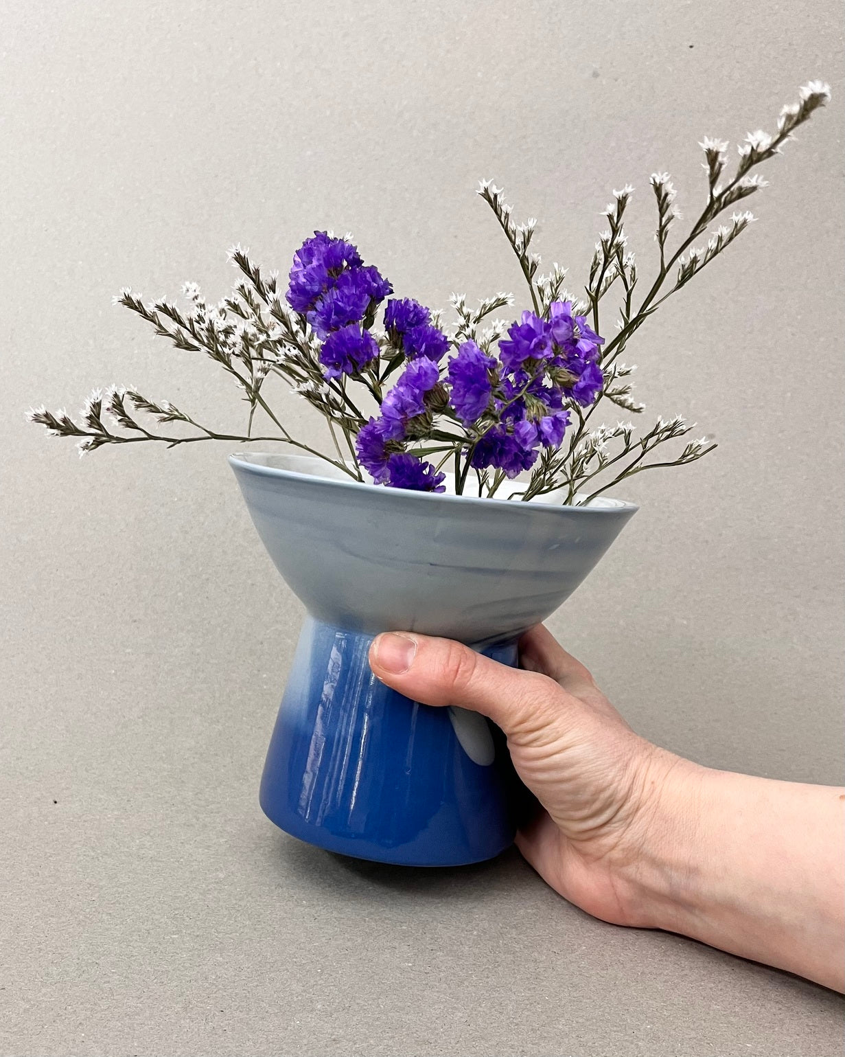 Vase coupelle en porcelaine
