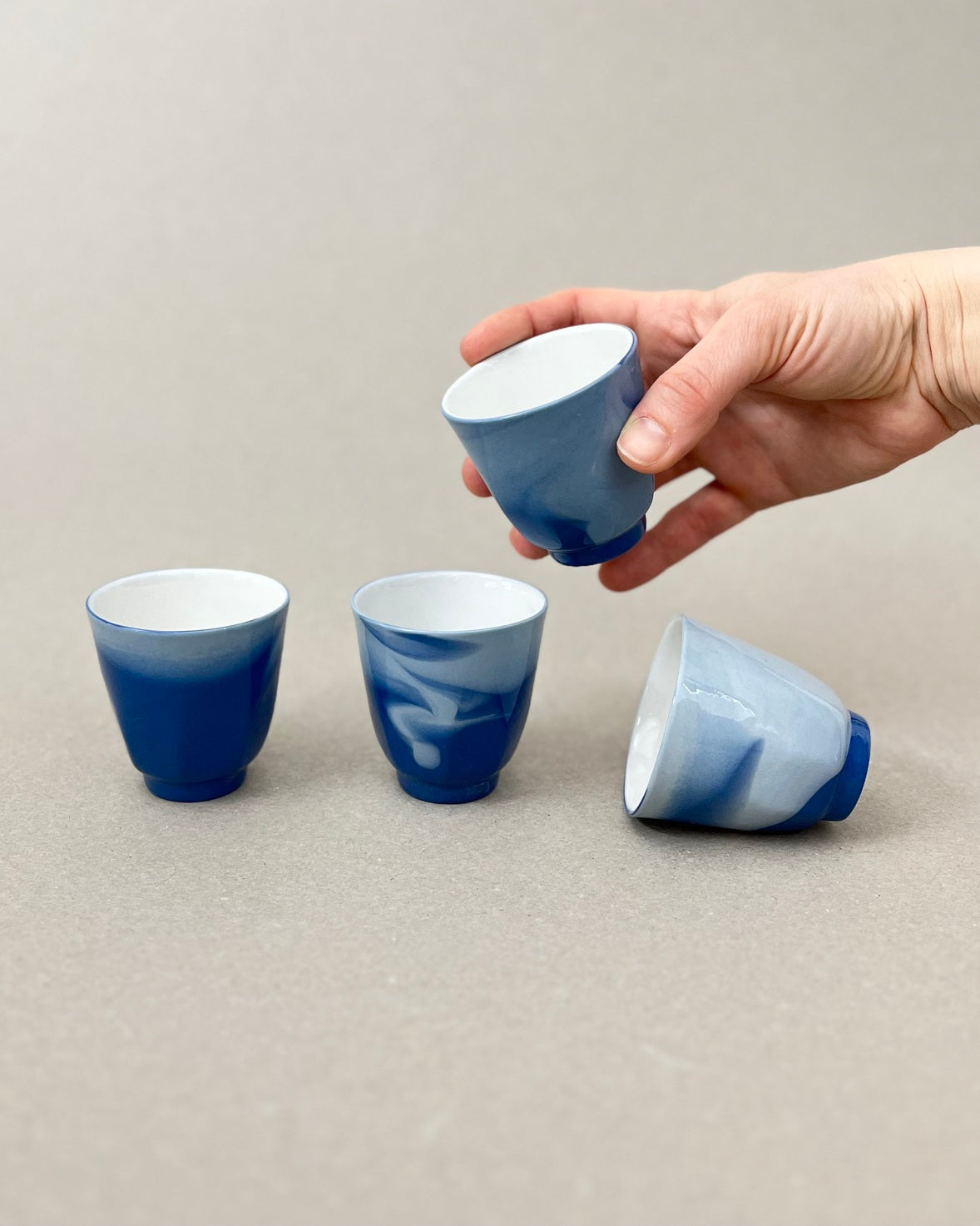 Petite tasse à café en porcelaine - "Matins éternels" - Point du jour