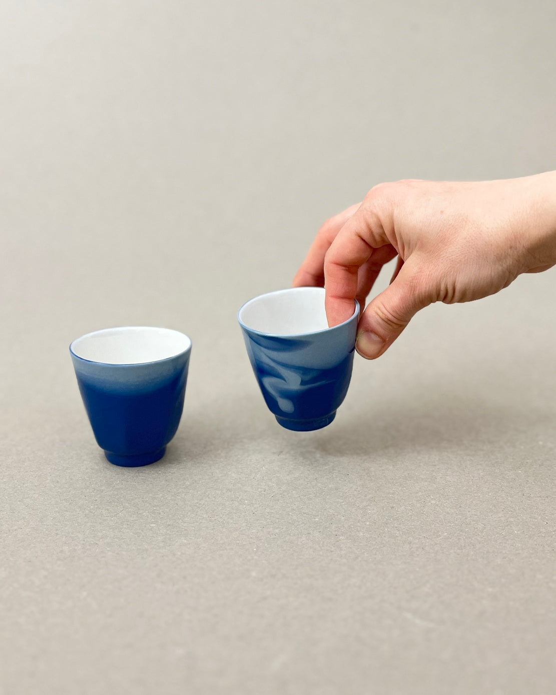 Petite tasse à café en porcelaine - "Matins éternels" - Point du jour