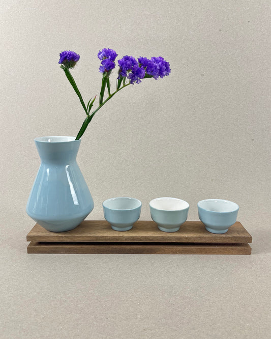 Carafe à saké, "Doux breuvage", vert de gris