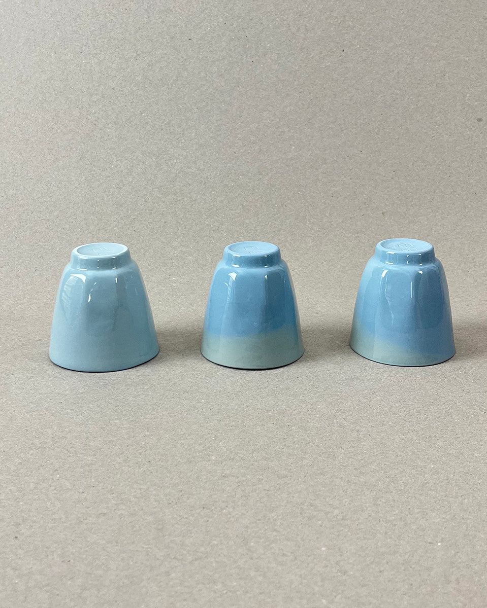 Petite tasse à café en porcelaine - "Matins éternels" - Vert de gris