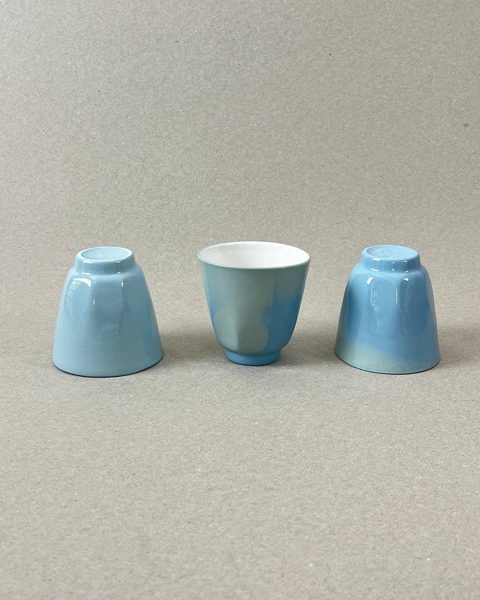 Petite tasse à café en porcelaine - "Matins éternels" - Vert de gris