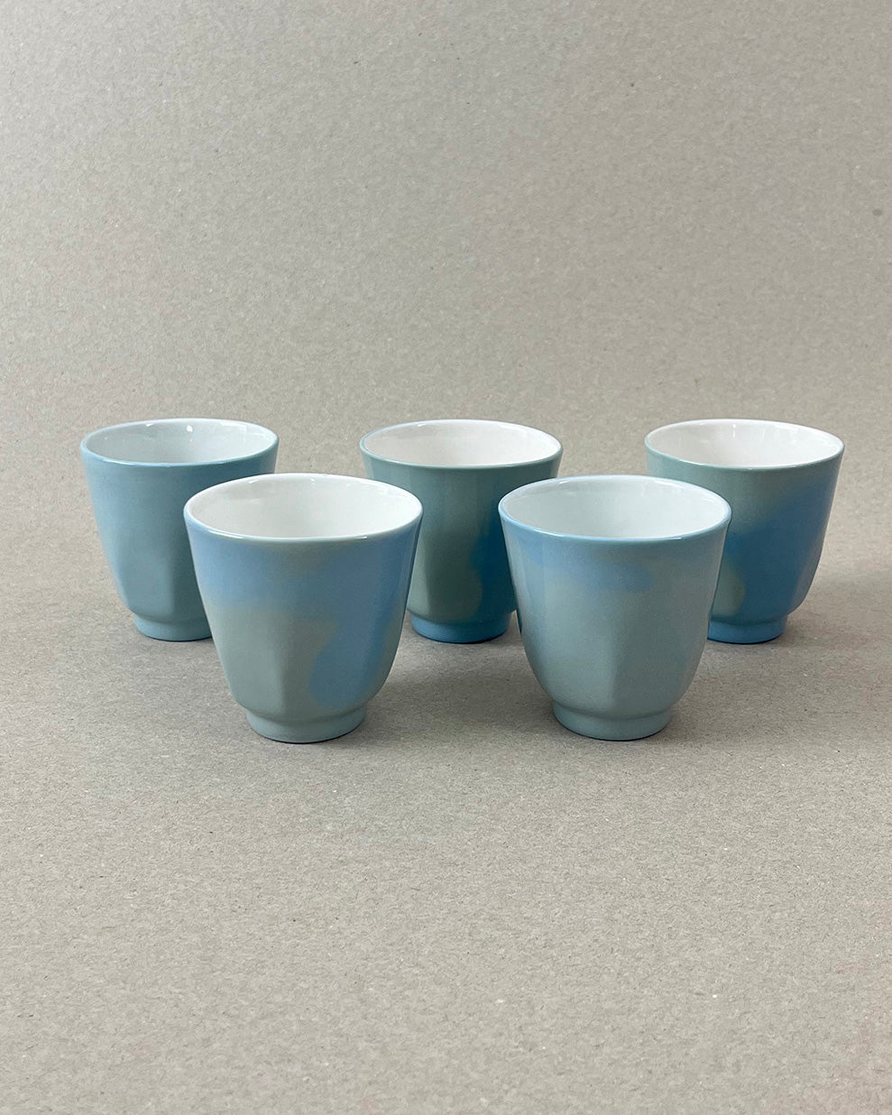 Petite tasse à café en porcelaine - "Matins éternels" - Vert de gris