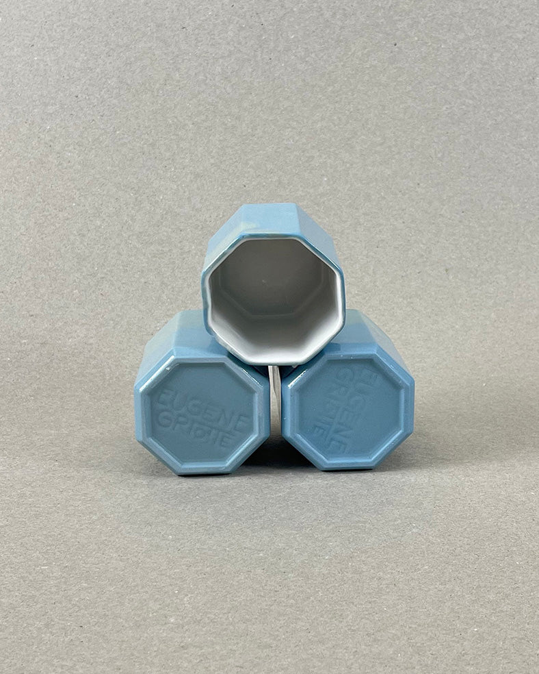 Tasse Expresso en porcelaine faite à la main - "La Part du Voyageur" - Vert de gris