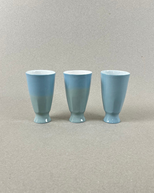 Mazagran en porcelaine - "Matins éternels" - Vert de gris