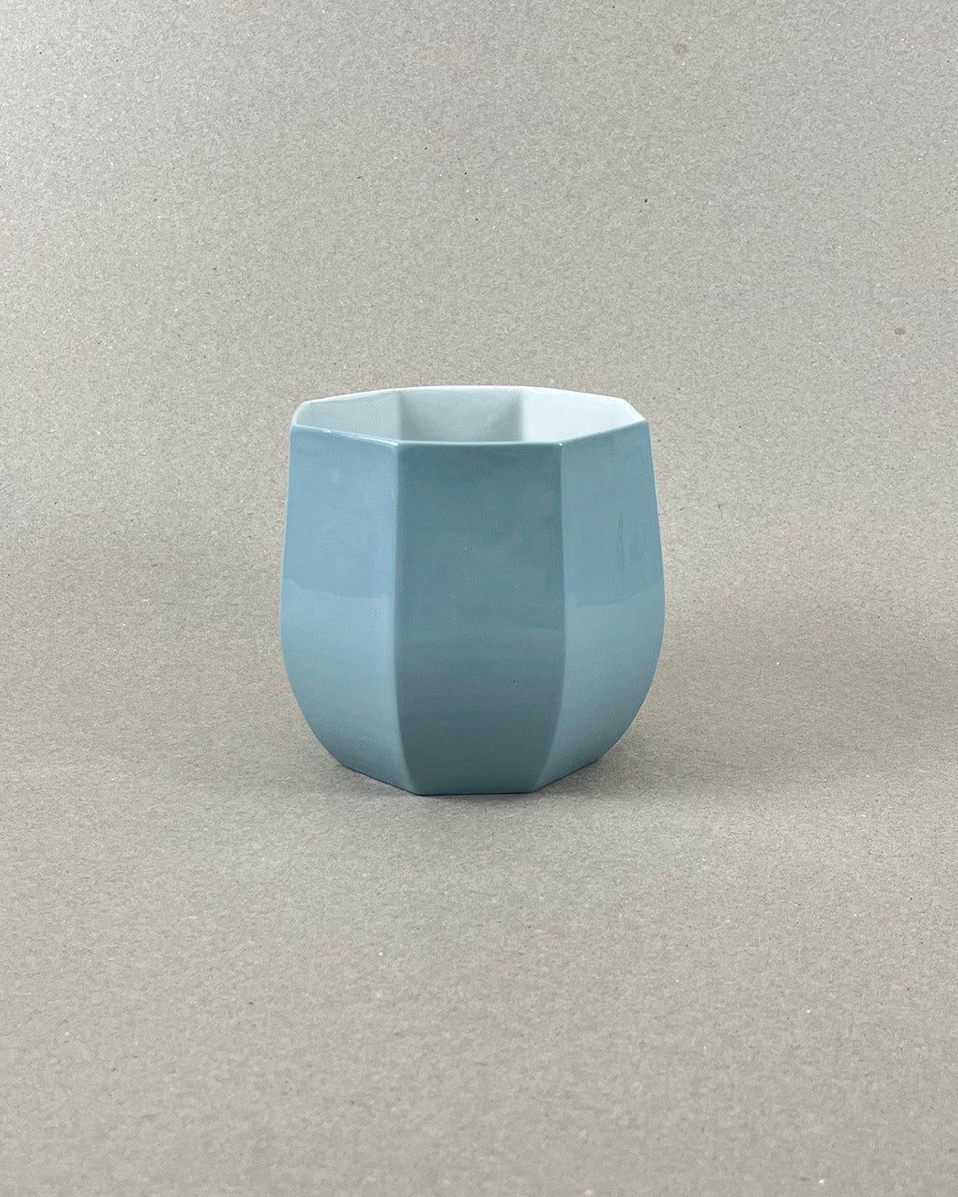 Cache-pot en porcelaine grande taille - "Ino" - Vert de gris