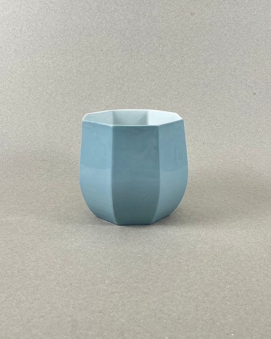 Cache-pot en porcelaine grande taille - "Ino" - Vert de gris
