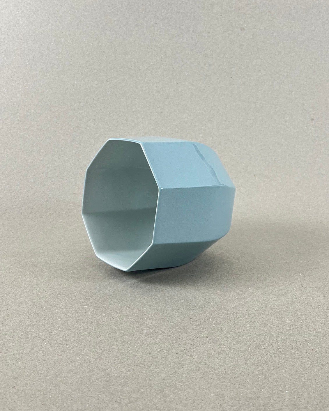 Cache-pot en porcelaine grande taille - "Ino" - Vert de gris