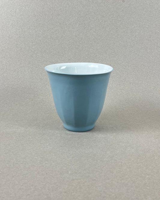 Grande tasse à thé en porcelaine - "Matins éternels" - Vert de gris