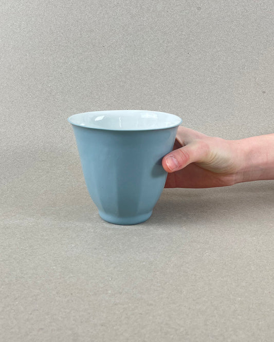 Grande tasse à thé en porcelaine - "Matins éternels" - Vert de gris
