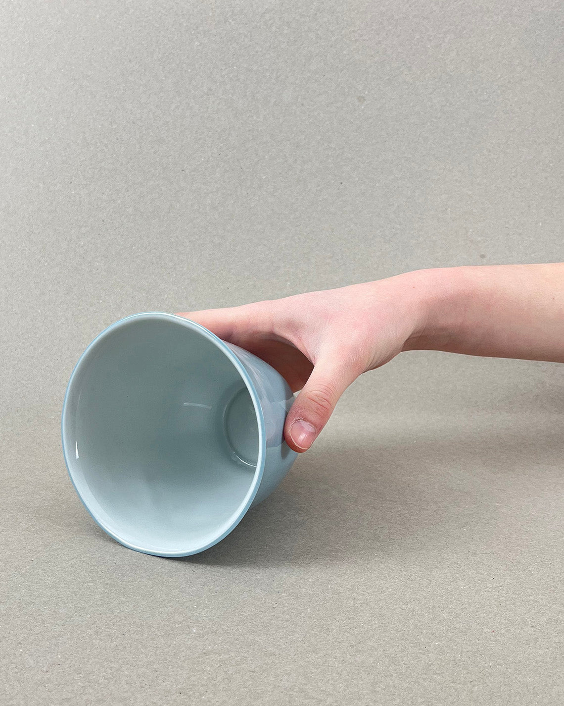 Grande tasse à thé en porcelaine - "Matins éternels" - Vert de gris