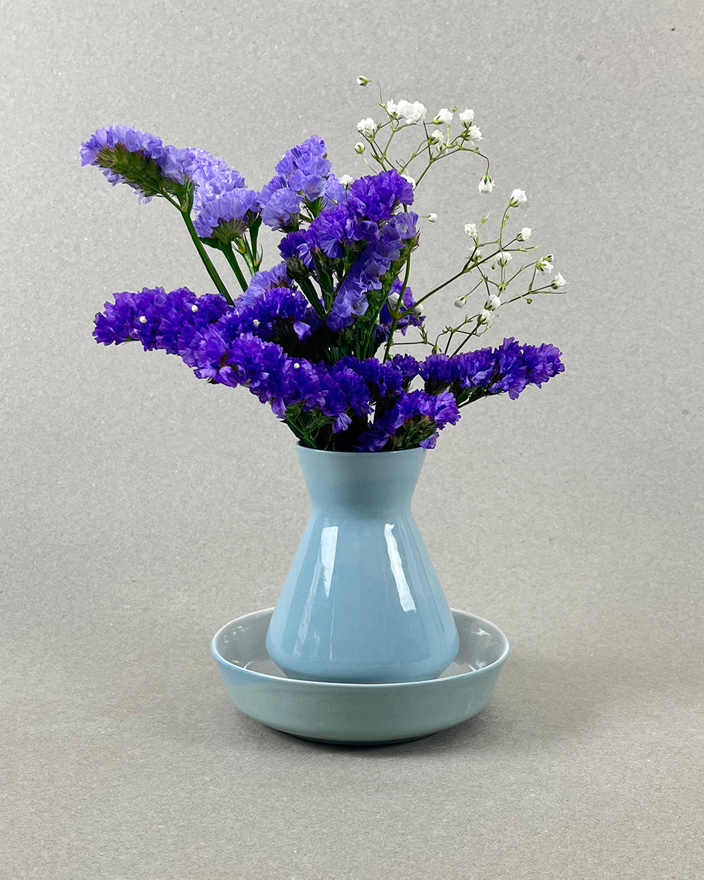 Coupelle en porcelaine - Vert de gris - Intérieur blanc