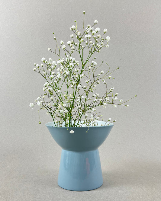 Vase coupelle en porcelaine - Vert de gris - Intérieur blanc