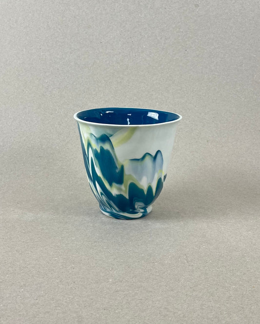 Grande tasse à thé en porcelaine - "Matins éternels" - Fontainebleau