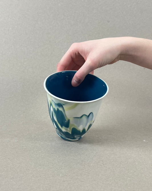 Grande tasse à thé en porcelaine - "Matins éternels" - Fontainebleau