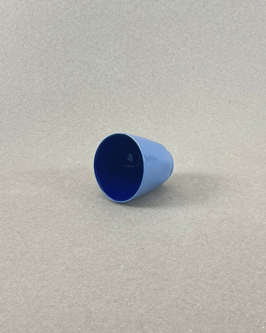 Petite tasse à café en porcelaine - "Matins éternels" - Bleu de Sèvres clair