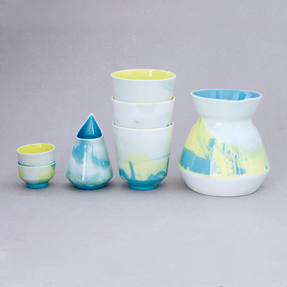 Pots à épices en porcelaine faits à la main