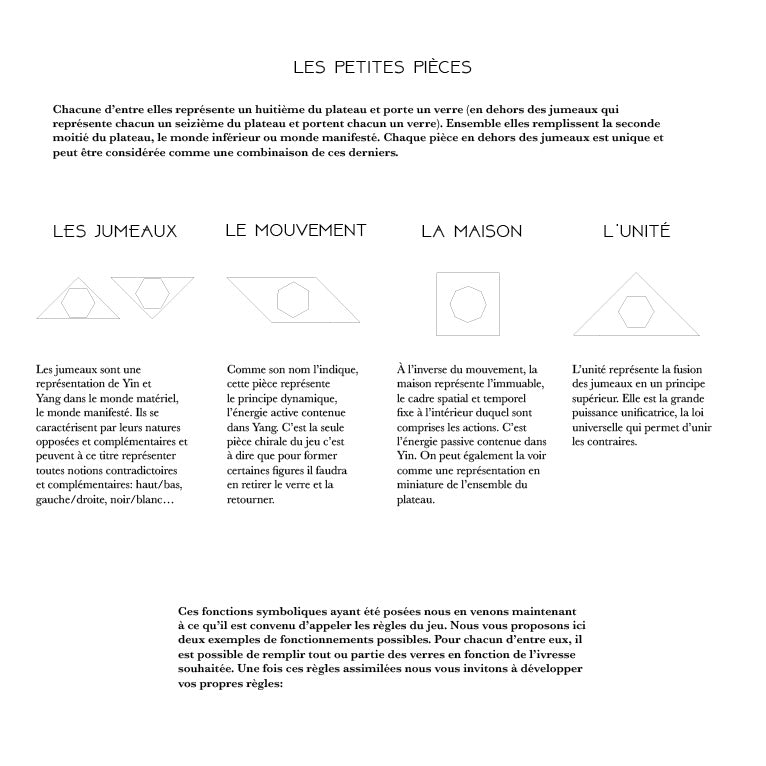 Plateau de verres à liqueur en porcelaine et chêne massif, jeu de société fait à la main - "Au nom du soir"