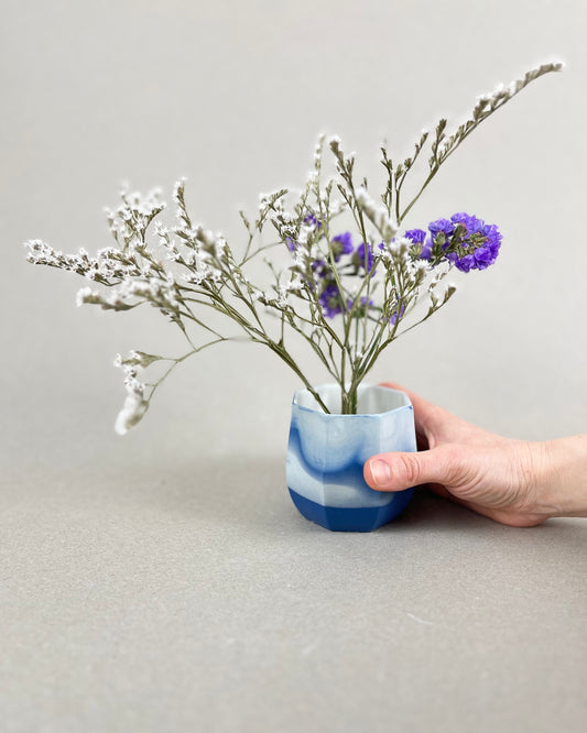 Cache-pot en porcelaine, petite taille - "Ino" - point du jour
