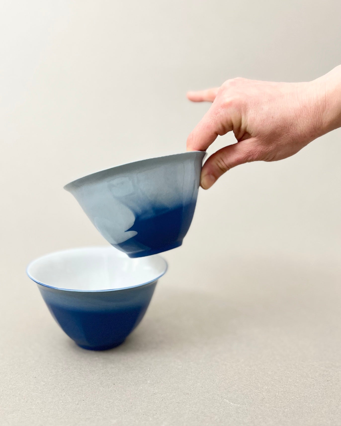 Bol à café au lait en porcelaine - "Matins éternels" - Point du jour