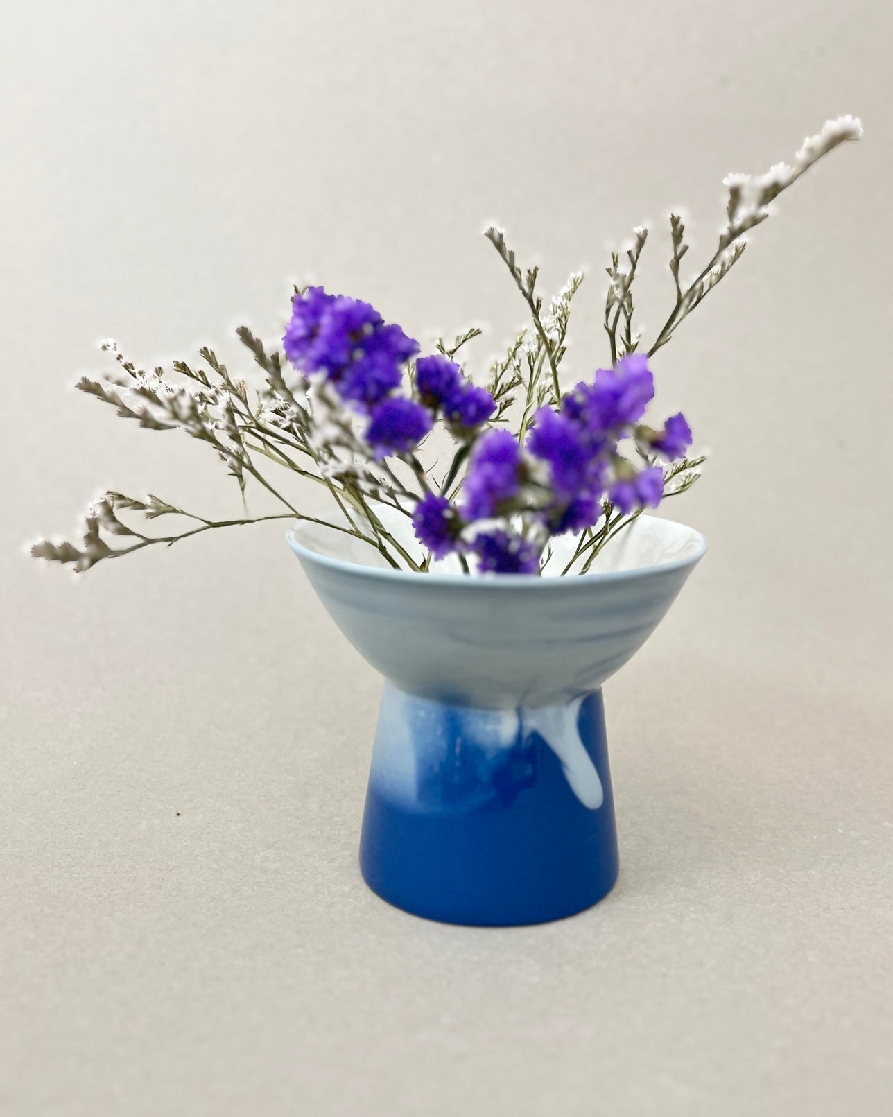 Vase coupelle en porcelaine